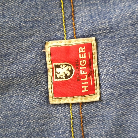 Vintage Tommy Hilfiger red label denim shorts, carpenter fit, size 36, Y2K - Picture 3 of 7